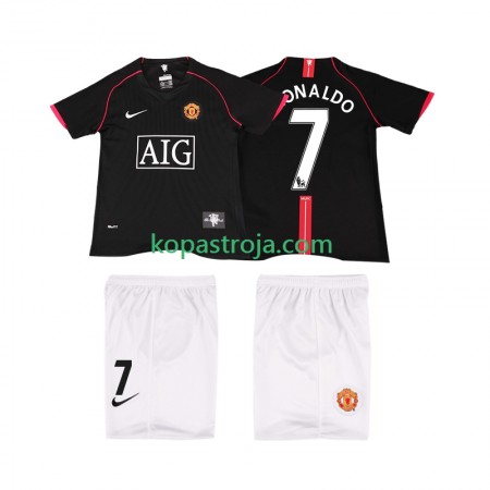 Billiga Fotbollströjor Manchester United Ronaldo 7 2007 2008 Retro Barn Borta tröja Kortärmad